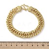 Brass Cuban Chain Bracelets for Women Men BJEW-R016-01G-01-5