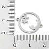 304 Stainless Steel Hollow Connector Charms STAS-P332-09P-3