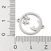 Non-Tarnish 304 Stainless Steel Hollow Connector Charms STAS-P332-09P-3