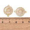 Brass Pave Clear Cubic Zirconia Connector Charms CU-CBA4579-06G-A-2