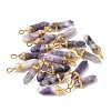 Natural Charoite Pointed Pendants G-G902-A03-3