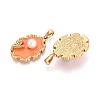 304 Stainless Steel & Enamel & ABS Imitation Pearl Pendants STAS-T072-91A-G-2