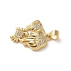 Brass Micro Pave Cubic Zirconia Pendants KK-D502-28B-G-2