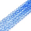 Gradient Color Baking Paint Glass Bead Strands X1-DGLA-A039-T6mm-A020-4