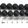 Grade A Natural Black Agate Beads Strands G447-6-2