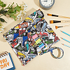 Shoes Printed Canvas Painting Brush Pen Storage Bag AJEW-WH0162-22-5