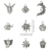 120Pcs 120 Style Tibetan Style Alloy Pendants FIND-YW0001-49-4