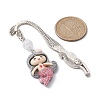 Mermaid Resin Pendant Bookmarks AJEW-JK00269-05-3