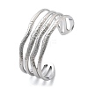 304 Stainless Steel Cuff Bangles BJEW-B108-10P-4