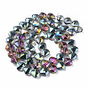 Electroplate Transparent Glass Beads Strands EGLA-N002-36-D01-2