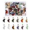 48Pcs 12 Styles Natural Gemstone Pendants G-FW0001-30-1