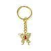 Butterfly Alloy with Cubic Zirconia Pendant Keychain KEYC-JKC00847-3