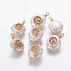 Natural Cultured Freshwater Pearl Pendants PEAR-L027-01G-1