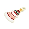 Christmas Theme Spray Painted Alloy Enamel Pendants ENAM-Z020-01H-2