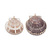 Electroplate Shell Pendants SSHEL-O019-33-1