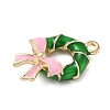 Christmas Alloy Enamel Pendants ENAM-F156-01G-03-2