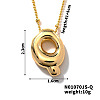 Simple and Stylish Brass Letter Pendant Satellite Chain Necklaces for Women Men GF2554-17-1