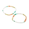 3MM Natural Mixed Gemstone Round Beads Stretch Bracelet for Women BJEW-JB07419-3
