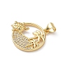 Brass Micro Pave Cubic Zirconia Pendants KK-S337-08G-H-2