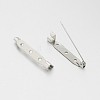Iron Brooch Pin Back Safety Catch Bar Pins with 3 Holes IFIN-A171-04H-2