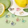 20Pcs 5 Colors Two Tone Transparent Spray Painted Glass Pendants GLAA-YW0001-95-5