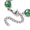 Christmas Theme Imitation Pearl Acrylic Bracelets for Women Girl BJEW-JB11173-4