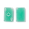 Transparent Resin Pendants RESI-I047-02C-2