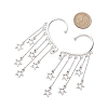 Star Tibetan Style Alloy Cuff Earrings for Women EJEW-TA00525-3