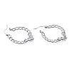 Clear Cubic Zirconia Teardrop Hoop Earring EJEW-N011-56-01P-3