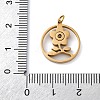 316 Stainless Steel Rhinestone Pendants STAS-K258-39D-G-3