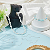 10Pcs 925 Sterling Silver End with Extender Chains and Teardrop Charms STER-BBC0008-98-4