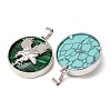 Synthetic Mixed Stone Pendants GG-CBA040B-02P-3