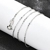 Anti-Tarnish Electroplated Rhodium Plated Sterling Silver Cable Chain Necklaces X-NJEW-N0048-46-18-3