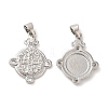 Brass Micro Pave Cubic Zirconia Pendants KK-M246-42P-1