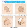 Creative Unpainted Blank Wooden House DIY-WH0146-41-3