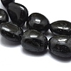 Natural Black Tourmaline Beads Strands G-O186-B-07-1