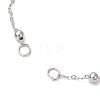 304 Stainless Steel Ball Link Chain Bracelet Making AJEW-JB01305-02-2