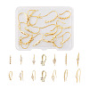 7 Pairs 7 Style Brass Micro Pave Cubic Zirconia Earring Hooks KK-TA0001-20-1