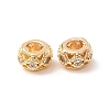 Brass Micro Pave Clear Cubic Zirconia Spacer Beads KK-F942-10G-1