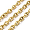 304 Stainless Steel Textured Cable Chains CHS-K023-06G-1
