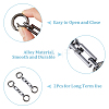 2Pcs Zinc Alloy Bag Extender Cable Chains FIND-FI0001-03B-5