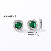 Elegant Zircon Square Stud Earrings for Women TY1635-6-1