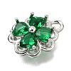 Brass Micro Pave Cubic Zirconia Pendants KK-D385-01P-02-2