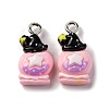 Halloween Theme Opaque Resin Pendants RESI-D075-02D-1