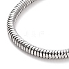 304 Stainless Steel Round Snake Chains Bracelet for Men Women BJEW-P274-01B-2