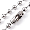Non-Tarnish 304 Stainless Steel Ball Chain Necklaces for Women NJEW-G135-01A-P-2