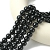 Natural Black Onyx Round Beads Strand G-L087-12mm-01-1