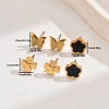 Stainless Steel Flower Butterfly Clover Stud Earring Sets NE4706-4