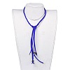(Jewelry Parties Factory Sale)Adjustable Faux Suede Cord Lariat Necklaces NJEW-JN02538-05-4
