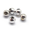 Anti-Tarnish Rhodium Plated 925 Sterling Silver Stopper Beads STER-I016-106A-P-3